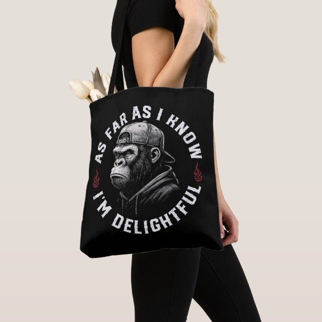 Bolsa Tote Pelo que eu sei, sou um macaco engraçado (Close Up)