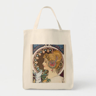 Bolsa Tote Pena de Alphonse Mucha - Vintage Art Nouveau