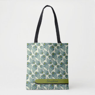 Bolsa Tote Pena de Pavão Boho