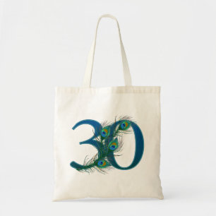Bolsa Tote Pena de Pavão para Aniversário ou Aniversário de 3