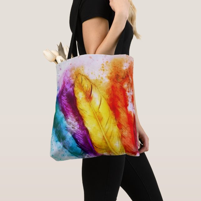 Bolsa Tote Penas brilhantes (Close Up)