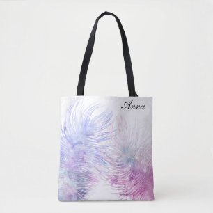 Bolsa Tote *~* Penas Celestiais Místicas de Pastel Cósmico