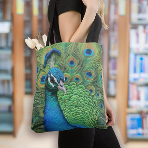 Bolsa Tote Penas de Peacock