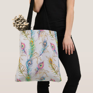 Bolsa Tote Penas de Peacock