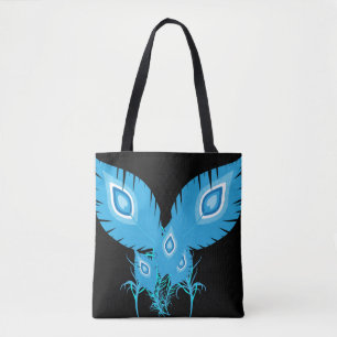 Bolsa Tote Penas de Peacock   Pássaros-Pássaros   Moda