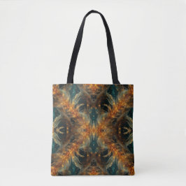 Bolsa Tote Penas marrons cintilantes