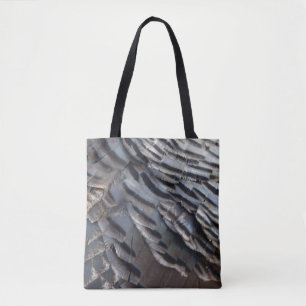 Bolsa Tote Penas Turcas Selvagens II Abstrato Nature Design