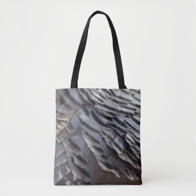 Bolsa Tote Penas Turcas Selvagens II Abstrato Nature Design (Frente)