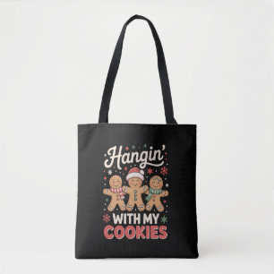 Bolsa Tote Pendurado Com Meus Biscoitos Gingerbread Natal Pro