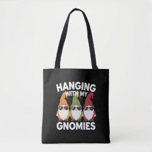 Bolsa Tote Pendurado Com Meus Gnomos Engraçado Jardim Gnomo