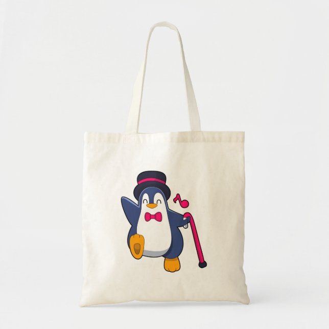 Bolsa Tote Penguin como Groom com Tie (Frente)