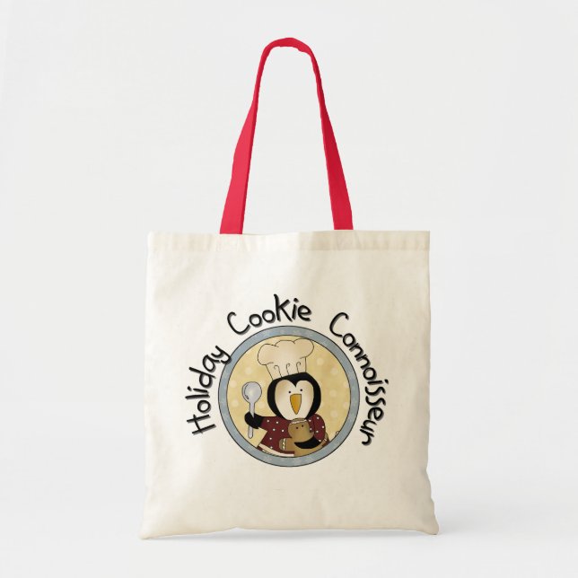 Bolsa Tote Penguin Cookie Connoisseur T-shirts e presentes (Frente)
