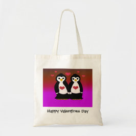 Bolsa Tote Penguin Love for Dia de os namorados
