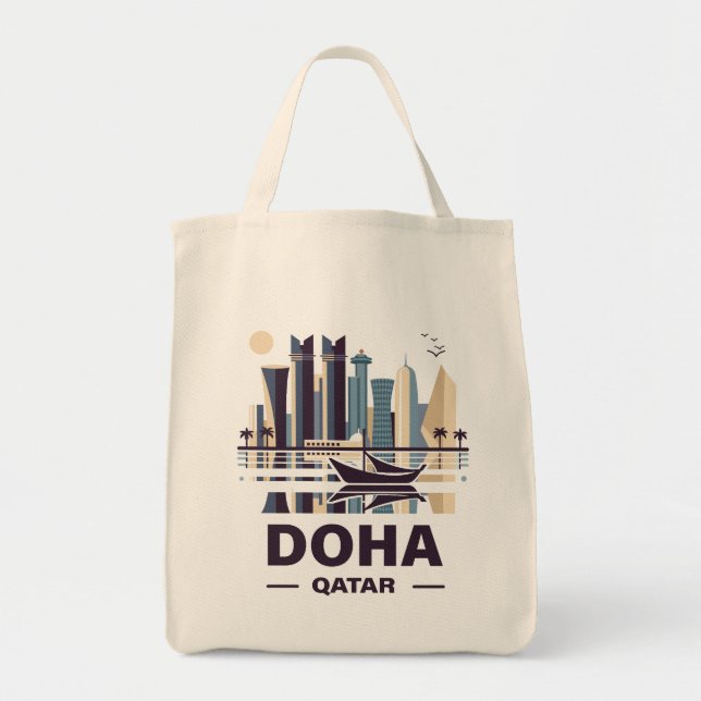 Bolsa Tote Península da Arábia Saudita de Doha (Frente)
