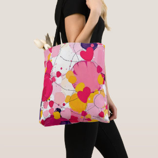 Bolsa Tote "Pensamentos Aleatórios de Amor" - Abstrato Colori