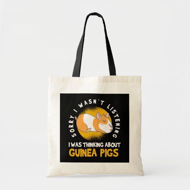 Bolsa Tote Pensando em Guiné Pig Cavy Roddent (Frente)
