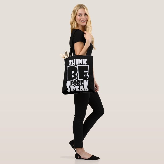 Bolsa Tote Pense antes de falar (No(a) Modelo)