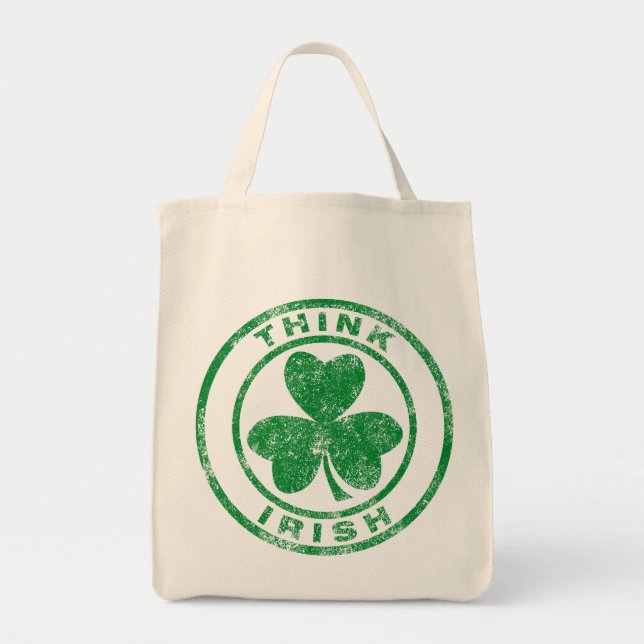 Bolsa Tote Pense o irlandês (Frente)