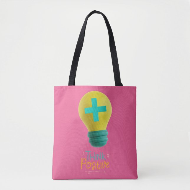 Bolsa Tote Pense positivo (Frente)