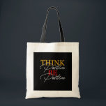Bolsa Tote Pense Positivo, Seja Positivo Tote Bag"<br><div class="desc">Mantenha-se motivado e espalhe positividade com o nosso saco 'Pense Positivo, Seja Positivo'. Este na moda e bolsa prática são perfeitos para carregando o seu essencial e, ao mesmo tempo, para recordar a si e aos outros que abraçam uma mentalidade positiva. Produzido a partir de materiais duráveis, é ideal para...</div>