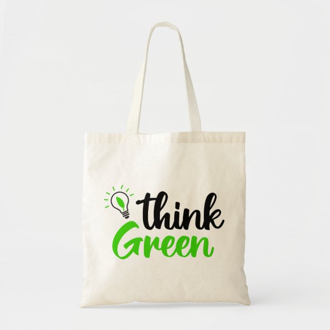 Bolsa Tote pense verde (Frente)