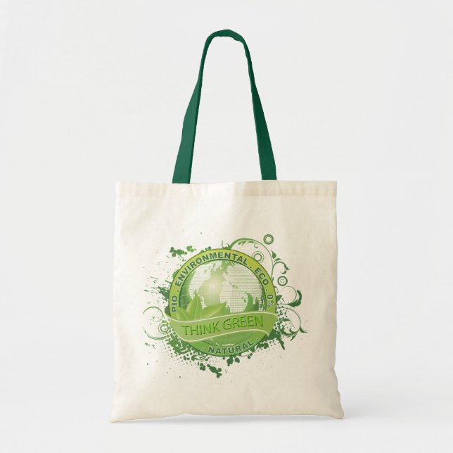 Bolsa Tote Pense verde (Frente)