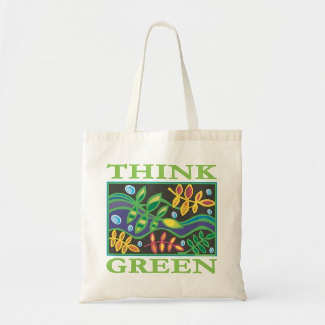 Bolsa Tote Pense verde ambiental (Frente)