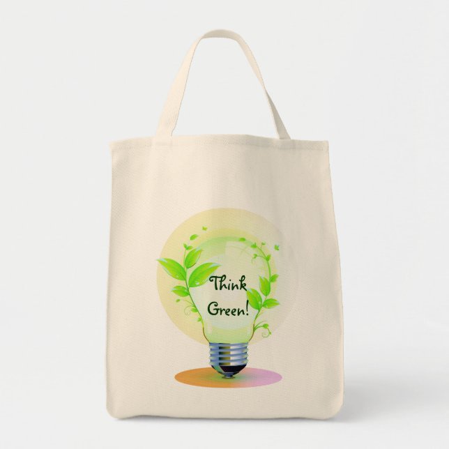 Bolsa Tote Pense verde ecológico (Frente)