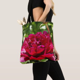Bolsa Tote Peões de veludo da Maroon Escuro