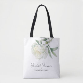 Bolsa Tote Peônia Flor de Aquarela | Chá de Noiva