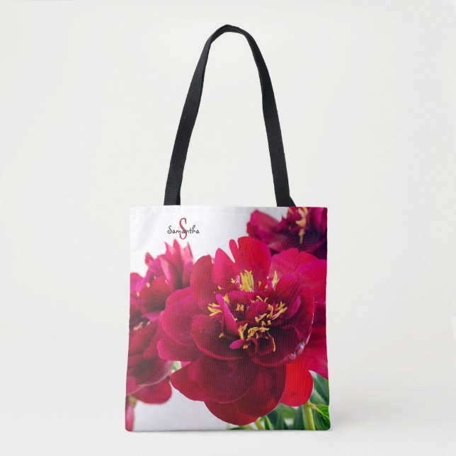 Bolsa Tote Peônia Vermelha (Frente)