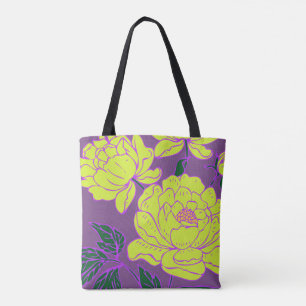 Bolsa Tote Peônias amarelas