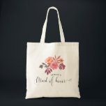 Bolsa Tote peonias rústicas, madrinha de casamento elegante<br><div class="desc">Nossa coleção de "peonias rústicas" apresenta peonias aquáticas em lindas cores de outono com borboleta e borrão empoeirado com folhagem correspondente que complementa bem o fundo kraft. Você pode optar por um creme de luz ou fundo branco e misturar e combinar esta coleção como quiser. O roteiro de caligrafia acentua...</div>