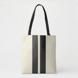Bolsa Tote Pepper Branco 🏁 Listras de Corrida Mini 
