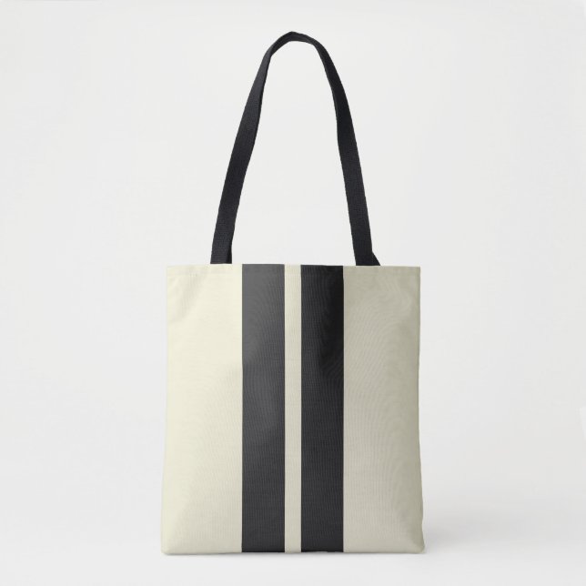 Bolsa Tote Pepper Branco 🏁 Listras de Corrida Mini  (Frente)