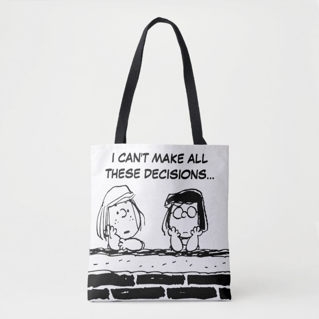 Bolsa Tote Peppermint Patty & Marcie na Parede (Frente)