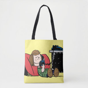 Bolsa Tote Peppermint Patty no telefone