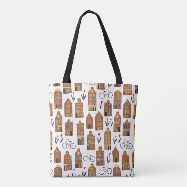 Bolsa Tote Pequena Casa de Amsterdã - Canal House Holandês (Verso)