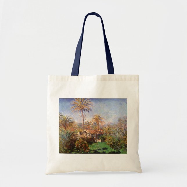 Bolsa Tote Pequena Fazenda em Bordighera por Claude Monet (Frente)