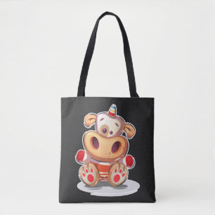 Bolsa Tote Pequena Ilustração Adorável da Unicow
