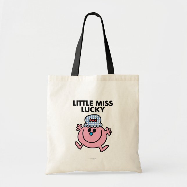 Bolsa Tote Pequena Miss Lucky | Letra negra (Frente)