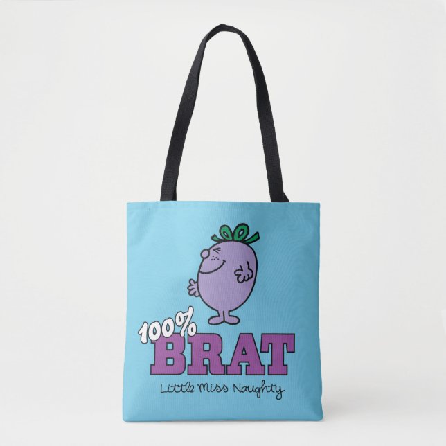 Bolsa Tote Pequena Miss Naughty 100% Brat (Frente)
