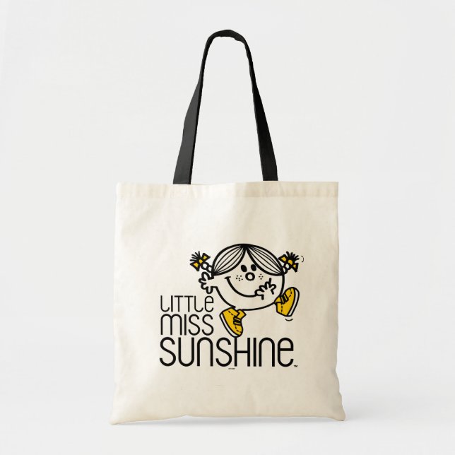 Bolsa Tote Pequena Srta. Sunshine Andando Em Nome Gráfico (Frente)