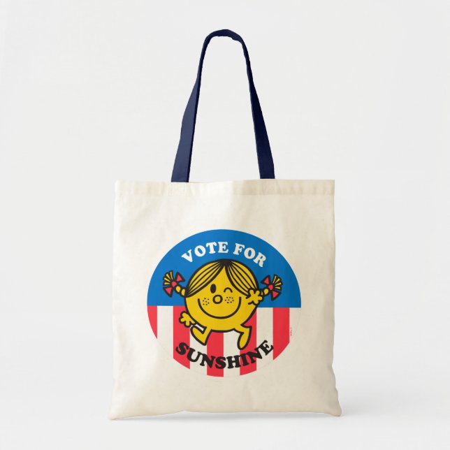 Bolsa Tote Pequena Srta. Sunshine "Vote em Sol" (Frente)