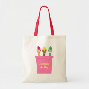 Bolsa Tote Pequenas Artistas Pincéis de Arte