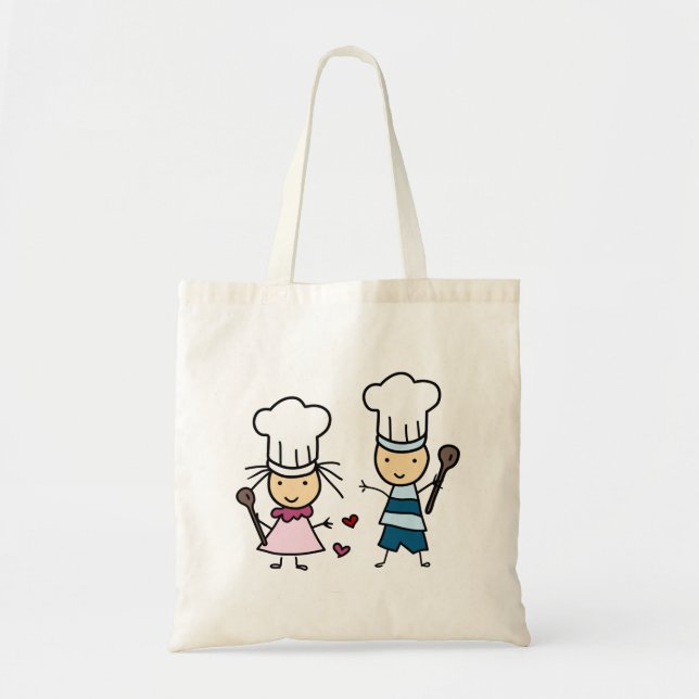 Bolsa Tote Pequenas Crianças de Chef (Frente)