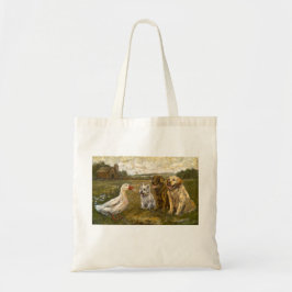Bolsa Tote Pequeno Bate-Papo: Caprichoso Animal de Fazenda de