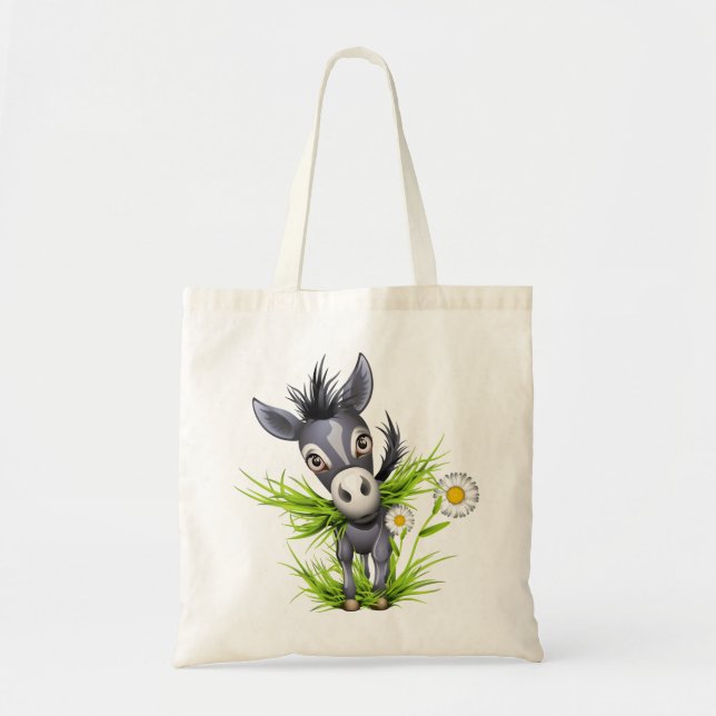 Bolsa Tote Pequeno burro de cinza (Frente)