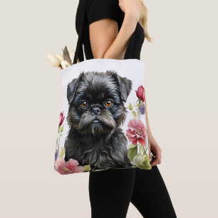 BOLSA TOTE PEQUENO CACHORRO NEGRO BRUXELAS GRIFFON