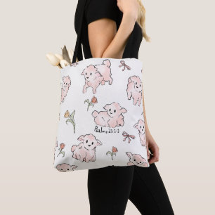 Bolsa Tote Pequeno Cordeiro Branco
